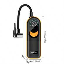 SUITU 轮胎充气机便携式空气压缩机，无线手持轮胎泵，150PSI 迷你轮胎气泵，带 LED 灯和数字显示屏，适用于汽车/摩托车/自行车/篮球，汽车必备/汽车配件/礼品 - 黑色 - 查看 8