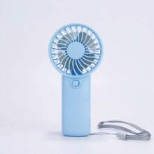 1pc Portable Single-Speed Mini Fan With Hanging Strap, Back To School Gift, Outdoor Party Favor, (Batteries Not Included)