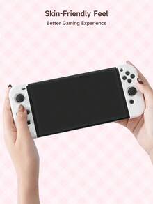1個防滑軟矽膠握把手柄適用於Nintendo Switch/Switch OLED，含2個搖桿帽，相容於Switch/Switch OLED控制器，搖桿帽，遊戲控制器配件，適合情侶、朋友、家人的禮物 - 彩色 - 查看 6