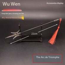 2025 Style, Metal Model Desktop Decoration Collectibles, Surrounding 22cm Bu Fang Tian Blade Crescent Moon Blade Collection Gift Box Metal Craft Ornament Prop, Gifts For Friends, Colleagues, Couples, Festival, Rewards