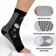 زوج من أكمام الضغط للقدم مع دعم القوس مثالي للرياضة والجري والتنزه والدراجات والارتداء اليومي