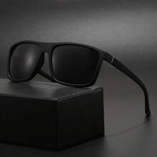 Schwarze retro quadratische Rahmen Modebrillen für Herren, geeignet für den täglichen Gebrauch