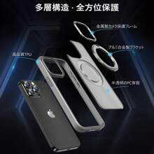 For IPhone 15plus Case, MagSafe Compatible, Stand, Clear, Transparent, Matte, Smartphone Case, Full Protection, Korean, With Ring, Shockproof, US Military Shockproof, Shock Absorbing, Wireless Charging