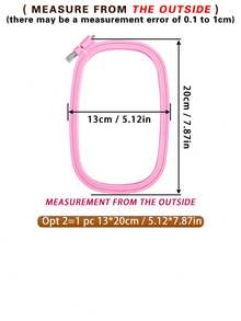 1 件矩形多色 DIY 刺绣箍，采用优质 ABS 材料制成，带有凹槽设计，可牢固固定刺绣面料，适用于万圣节、圣诞节装饰、书桌、床头、手机钥匙扣、包包挂件、汽车吊坠，适合儿童和成人刺绣工艺品
