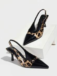 Women's High Heel Pumps, Pointed Toe High Heels, Fashion Slim Heel Shoes, Slingback Shallow Heel Sandals, Elegant/Sexy Office Wear