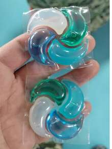 30pcs 4-In-1 Laundry Cleaning Beads, Blue, Disinfecting, Dust Mite Removal, Long-Lasting Fragrance