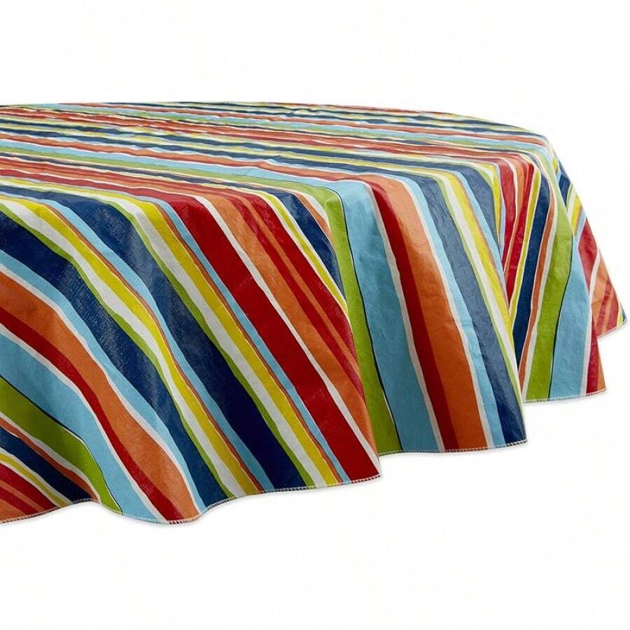 Kitchen Tablecloth - Summer Stripes - View 1