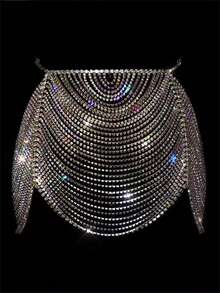 Rhinestone Multi-Layer Skirt Chain, Suitable For Party And Gathering Occasions