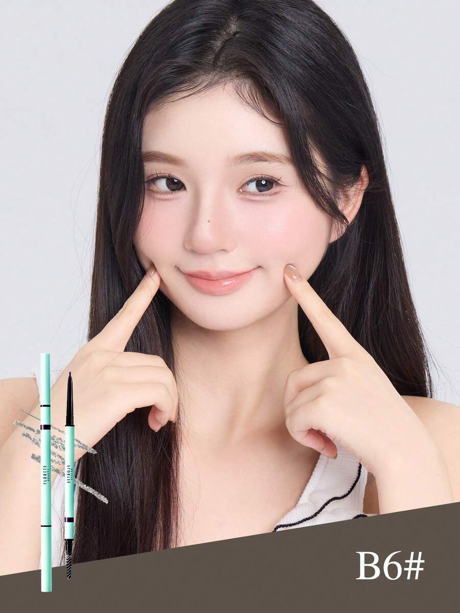 FLORTTE Dual-Ended Precise Eyebrow Pencil - B6 Mint Chocolate - View 1