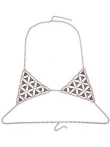 1 Stück - Sexy BH, Beach Body Kette, Sommer Bikini, Nachtklub, Frauen Körper Accessoire, Mehrschichtige Bikini Körper Kette BH aus hochwertigem und strapazierfähigem Hartmetall, stabil und langanhaltend, geeignet für den täglichen Gebrauch, romantisches sexy Körper Accessoire Kette, geeignet für jeden Anlass wie Partys, Verlobungen, Vorschläge, Alltag, Feste, Sommerkleidung
