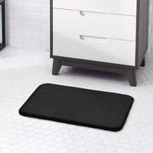 1pc Coral Fleece Bath Rug Non Slip Back Machine Washable Low Pile Flat Woven Oblong Shape Soft Comfort Bathroom Mat With Excellent Absorbency Suitable For Family Living Room Kitchen Bedroom Farmhouse Kitchen Spring Summer Autumn Winter Mat Father's Day Mother's Day Gift Halloween Christmas