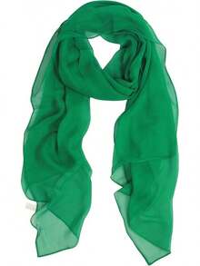 Chal de gasa transparente y largo para mujeres 2025PANTONIGHT - 710 Verde - Ver 2