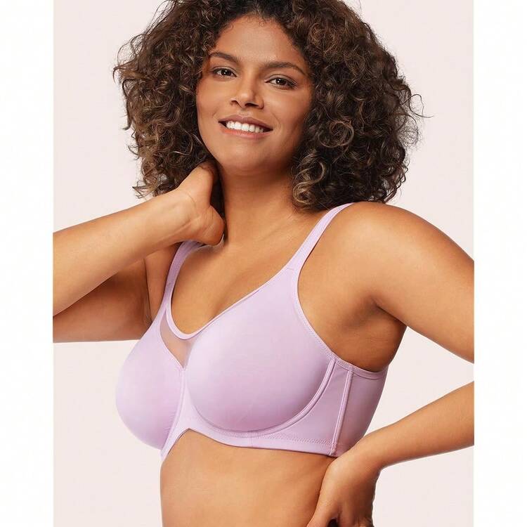New  Minimizer Bras For Women Plus Size, Full Coverage Coolcomfort T Shirt Unlined Bra  Underwire For Heavy Breast - 紫色38G - 查看 2