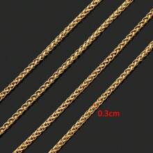 2m roestvrijstalen ronde gevlochten ketting in drakenbotstijl, geschikt voor het maken van zelfgemaakte sieraden, kettingen en armbanden
