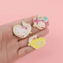 Sanrio 6pcs/Set Cute Enamel Pin Lapel Pins Badges On Backpack Women's Brooch Clothes Gift Jewelry Fashion Accessories