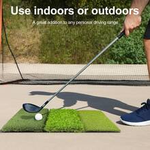 With 3 Surfaces Golf Practice Mat 3 Turf Golf Hitting Mat For Training Practice Mats For Indoor And Outdoor - 綠色 - 查看 5