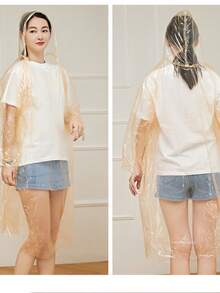 1/5/8/12pcs Disposable Rain Ponchos For Men & Women, Miniature Portable Adult Rain Coats, Suitable For Outdoor Camping, Hiking, Cycling, Sports Waterproof Rainwear, Must-Have Travel Item (Package Letter And Color Random) - Multicolor - View 7