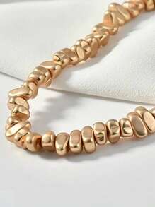 Contas espaçadoras soltas de hematita natural em formato irregular banhadas a ouro 14K para fazer joias, encontrar pulseiras, colares e brincos lindos faça você mesmo