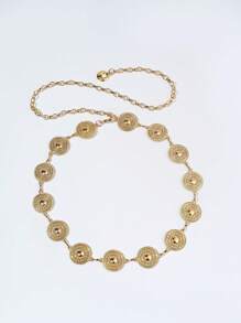 1pc Women's Metallic Chain Waist Belt, Suitable For Party, Beach, Spring/Summer Holiday, Music Festival Occasions Summer, School Fall, Autumn, Halloween