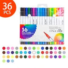 120/100/80/60/48/36/24/12pcs Double-Ended Marker Pen Set,Mark Pen Washable Soft-Tipped Pen Set Of Brushes, Multiple Set Models Available For Selection,Drawing Not Soak Paper, Art Collection, Pen To Graffiti Art Of Diy Pens, Colorful Painting Watercolor Art Mark Pen Sets, Waterproof High-Capacity Color Pen, Exquisite Gift To The Student, The Perfect Gifts Of Gifts, Marker Pen,Back To School,School Supplies