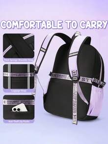 Backpack For Girls, 3 PCS Waterproof Girls Backpack With Lunch Box & Pencil Case, Kid Backpacks For Teen Girl Kindergarten Elementary Middle High School Student Back To School Kid Bookbag Set - Pink - View 6