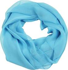 2025PANTONIGHT Long Chiffon Sheer Scarf For Womens - 058 Plain Blue - View 3
