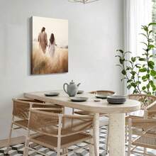 1pc Framed Modern Wall Art, Jesus Wall Art, Jesus And Woman, Modern Religion, Christianity, Picture Print Canvas Decor, Framed And Ready To Hang. - 彩色 - 查看 4