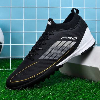 1 par de botas de fútbol para adultos unisex de caña alta, zapatos para deportes de equipo al aire libre para tallas grandes, antideslizantes y resistentes al desgaste para césped artificial, con tacos cortos para tierra, césped natural y cancha cubierta. Zapatillas de entrenamiento de fútbol para hombre con cordones, zapatos de fútbol de talla pequeña, botas de fútbol profesionales ligeras y antideslizantes para mujer