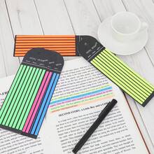 1pc/9pcs Solid Color Ultra-Thin Long Strip Index Stickers, PET Waterproof Colored Memo Flags, Transparent Sticky Notes For Book Reading & Marking, Essential For Back To School - Multicolor - View 4