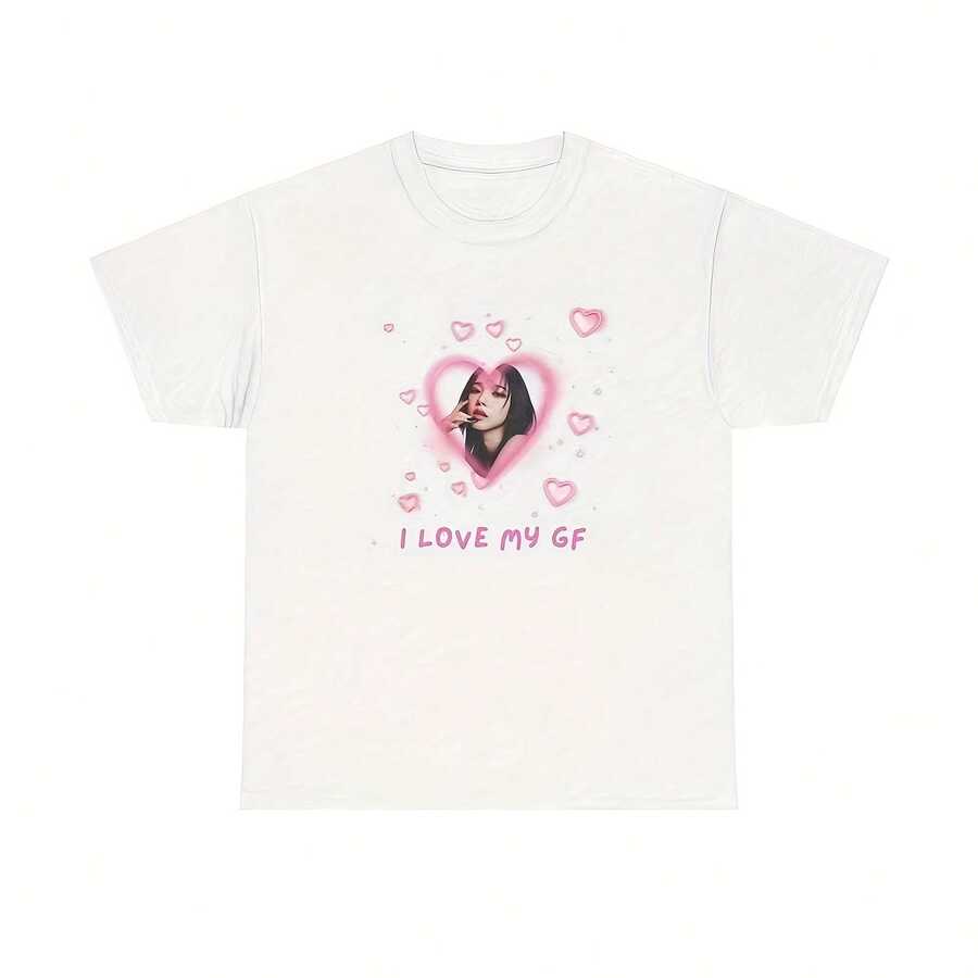 Karina Aespa I Love My GF Kpop Uni Heavy Cotton 220G Pure Cotton T-Shirt – A Breathable Heavyweight For All-Day Comfort, Perfect For Layering In Cold Seasons Or Standalone Wear In Summer. Great For Travel, Errands, Lounging, Sports, Or Casual Fridays At The Office. Tops For Wo Vintage Clothes Wo Clothes Wo Vintage Wo Tops Mujer Cute Tops Wo Cotton Wo Clog Halloween Camisas Summer Clothes Wo Casual Punk Western Tops Wo Fourth Of July Outfit Kpop Cowboy Outfits For Wo Ry Ropa 100% Cotton Y2k Ing Cute Gothic Wo Clothes Black And White Top Vintage Tops Cloth For Wo White Goth Inawly Retro Clothes For Wo Korean Fashion Wo Camisas Para Mujer - White - View 1
