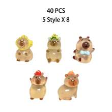 10/20/30 piezas Capibaras, Figuras de animales de resina, Mini Capibara, Figuras miniatura de Capibara luminosas de resina, perfectos para decorar tu escritorio, mesa, mini jardín o como regalo para amigos.