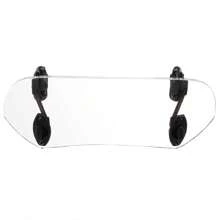 Motorcycle Extension Windshield Clear Adjustable Clip On Wind Deflector Spoiler