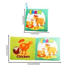 8 pièces Livre en tissu haute contraste avec papier sonnette - Livre en tissu jouet d'apprentissage précoce, stimulation visuelle lavable et développement cognitif pour les nouveau-nés de 0 à 6 mois