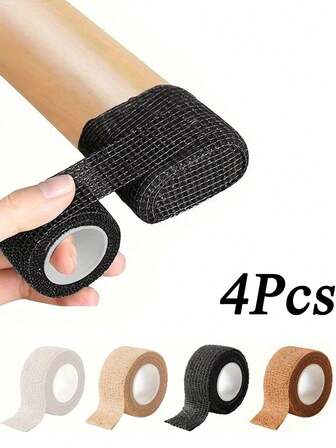 4卷自粘式椅腿保护套，防滑降噪经典椅套，局部清洁密封设计，适用于桌子、椅子、沙发，防滑耐磨，隔音保护套，可裁剪成多块。（使用前请阅读说明书）