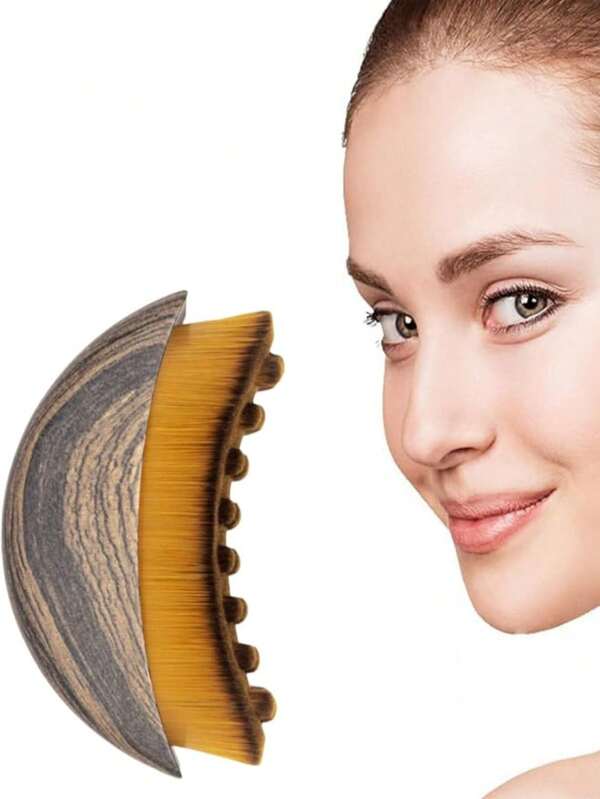 Cepillo de masaje facial para contorno linfático, forma ergonómica contorneada