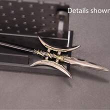 2025 Style, Metal Model Desktop Decoration Collectibles, Surrounding 22cm Bu Fang Tian Blade Crescent Moon Blade Collection Gift Box Metal Craft Ornament Prop, Gifts For Friends, Colleagues, Couples, Festival, Rewards