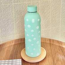 1 pièce Tasse isolée sous vide en acier inoxydable de 17 oz (500 ml) avec design en forme de cœur et nœud, tasse à café/eau réutilisable, cadeau de fête/anniversaire, étanche, surface agréable au toucher, bouteille d'eau, pour l'extérieur, le camping