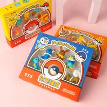pokemon 5pcs/1set Pocket Monster Character Plastic Mini Figurines, Cute Style With Colorful Variant Pokemon Designs, Detailed Character Features, Suitable For Desktop Decor, Stationery, Collecting, Holidays & Occasions Like Back To School, Christmas, Valentine's Day, Teacher's Day, Halloween, Easter, National Holiday, Children's Day, Women's Day, Birthday Gifts