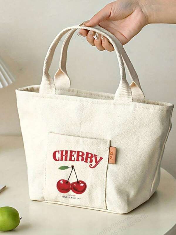 Bolsa de almuerzo aislada con estampado de gato y cremallera, bolsa de lona, bolsa de viaje y picnic portátil, multiusos, fácil de organizar, rectangular, lavable a mano - ideal para la escuela, el trabajo, el camping y las salidas a la playa. Bolsa de almuerzo para la vuelta al colegio para mujeres, accesorios de picnic