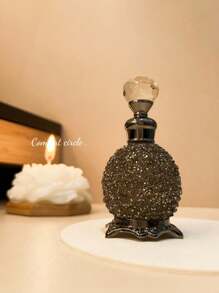 1pc 15ml Essential Oil Perfume Bottle, Reusable High-End Aromatherapy Bottle, Crystal Bottle, Small Capacity Fillable Aromatherapy Bottle, Holiday Travel Essential Oil Dispenser Bottle, Travel Size Aromatherapy Container, With Glass Dropper, Retro Dubai Style Bottle, Women's Gift, Valentine's Day Gift, Travel, Valentine's Day (No Perfume, Only Empty Bottle)