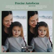 Autofocus Webcam HD 1080P With Tripod Cover Wide-Angle USB WebCamera With Mic - Black - View 5