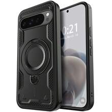 For Pixel 9/9 Pro/10/10 Pro/Pixel 9 Pro XL/10 Pro XL/Pixel 9a Case Magnetic Ring Kickstand Shockproof Hybrid Rugged Protective Slim Phone Cover Black Gift For Birthday, Mother, Family, Friends, Boyfriend, Girlfriend, Boyfriends, Valentine's Day - 黑色 - 查看 10