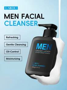 LAIKOU 1 Pc Clean Pores LAIKOU Men Facial Cleanser,180g Minimize Pores Moisturizing Cleanser Oil Control Face Wash For All Skin Types Gift For Father, Father's Day