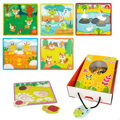 Lisciani Quebra-cabeças Montessori de 6 animais para encaixar ✅ Entrega em 24/48 horas para Espanha (continental)