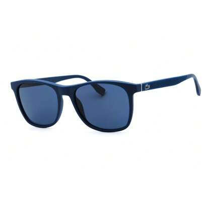 Mens Square Matte Blue Sunglasses With Blue Lens  L860S 424