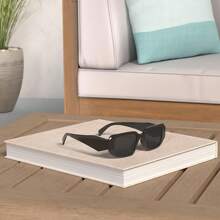 Gafas de sol rectangulares para mujeres y hombres, gafas hexagonales vintage retro con forma estética de 90S