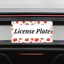 2PC,Strawberry License Plate Frame Strawberry Car Accessories Aluminum Metal License Plate Holder, Weather Proof, Rust-Proof Universal Size - 12x6 inch - 查看 7