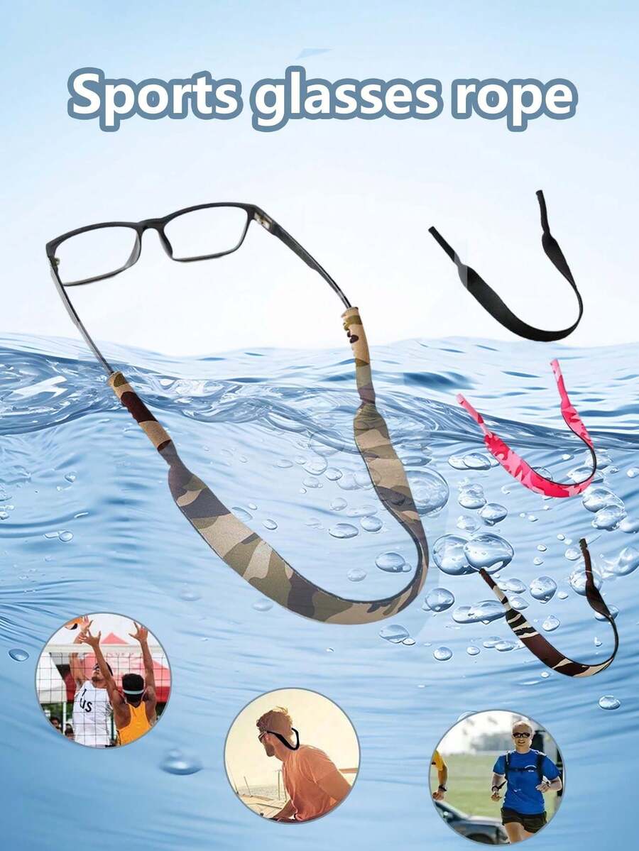 1pc Waterproof Sports Swimming Eyeglass Strap, Anti-Lost Eyeglasses Lanyard, Ski Goggles Hanging Cord - Multicolor - View 1