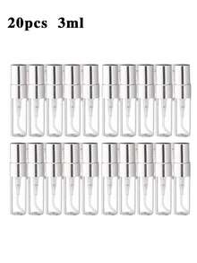 50 件套夏季旅行便携式电镀金喷雾香水分装瓶，5ml/10ml/3ml/2ml 容量香水样品瓶，细雾化妆品瓶，保湿喷雾瓶，香水分配工具，DIY 香水容器，送给家人和朋友的生日礼物，节日礼物便携且适合飞机 - 彩色 - 查看 21