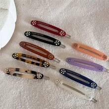 2 buc agrafe de păr ovale cu strasuri, agrafe elegante cu breton francez, accesorii laterale pentru păr, accesorii de vară, călătorie, agrafe cu gheare, agrafă cu capsă, agrafe pentru păr, agrafă de păr, gheare de păr